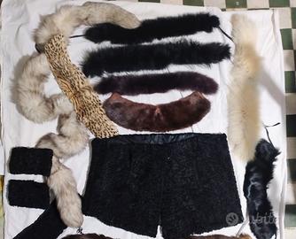 Lotto 10 Colli/Sciarpe Due Polsini In Pelliccia Vi