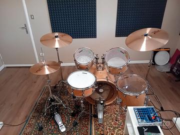 Batteria acustica X-DRUM  frassino sat con piatti