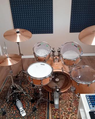 Batteria acustica X-DRUM  frassino sat con piatti