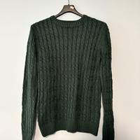 Maglione verde a coste