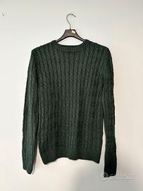 Maglione verde a coste