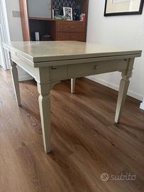 TAVOLO ARTIGIANALE TEDESCA ALLUNGABILE IN LEGNO