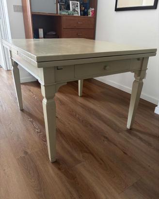 TAVOLO ARTIGIANALE TEDESCA ALLUNGABILE IN LEGNO