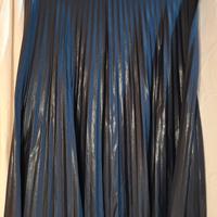 Gonna plissettata blu notte