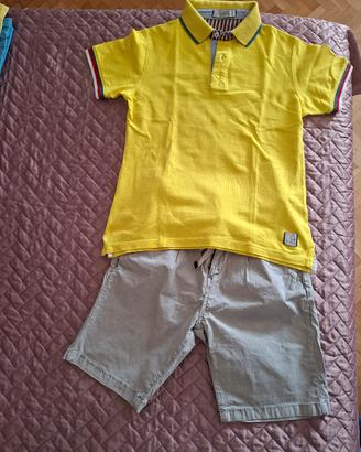 completo polo e pantaloncino ragazzo tg 12 anni 