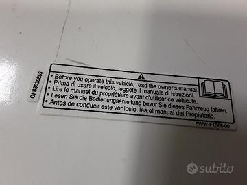 Adesivo tacchetta info yamaha cod. 5wwf156800