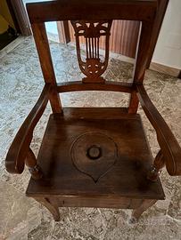 SEDIA "COMODA" ANTICA