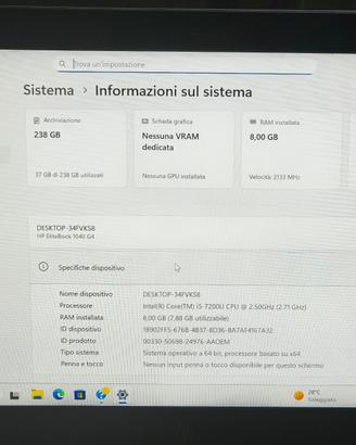 HP EliteBook 1040 G4 + alimentatore