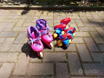 Set di pattini a rotelle bambina