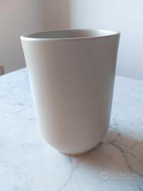Vaso Coprivaso Ceramica Beige Opaco