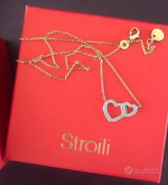 Collana con cuoricini con zirconi STROILI