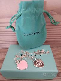 Collana Tiffany & Co. Double Heart Tag - Argento