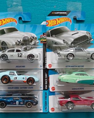 HOT WHEELS  - Jaguar, Ford Gt, Shelby, Aston Marti
