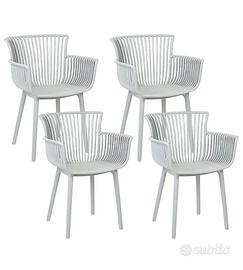 Set di 4 sedie da giardino