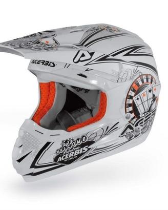 CASCO ACERBIS GAMBLER  XXL BIANCO