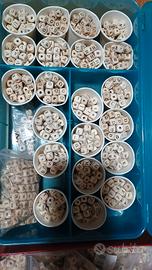 perline alfabeto in legno per portaciuccio ecc.