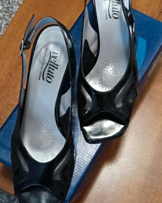 Sandali donna in vero cuoio  Velluto n 39