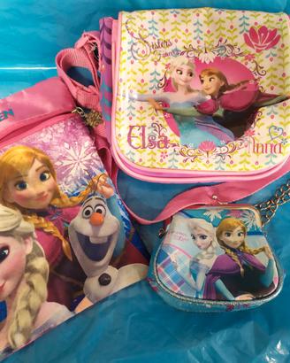 Frozen Anna Elsa lotto 3pz borsellino marsupio