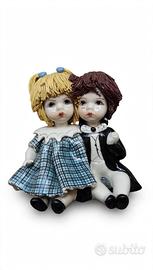 Statuetta Vintage Coppia Bimbi
