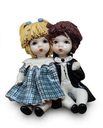 Statuetta Vintage Coppia Bimbi