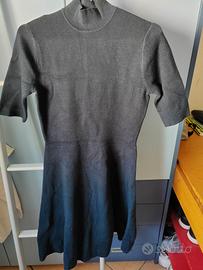 Abito Blu marino  a mezza manica con collo alto