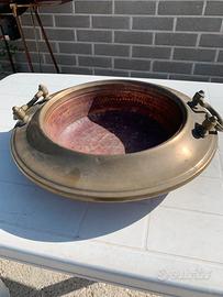 Braciere antico di bronzo grande da collezione