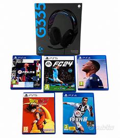 giochi per ps5 e per ps4 e cuffie