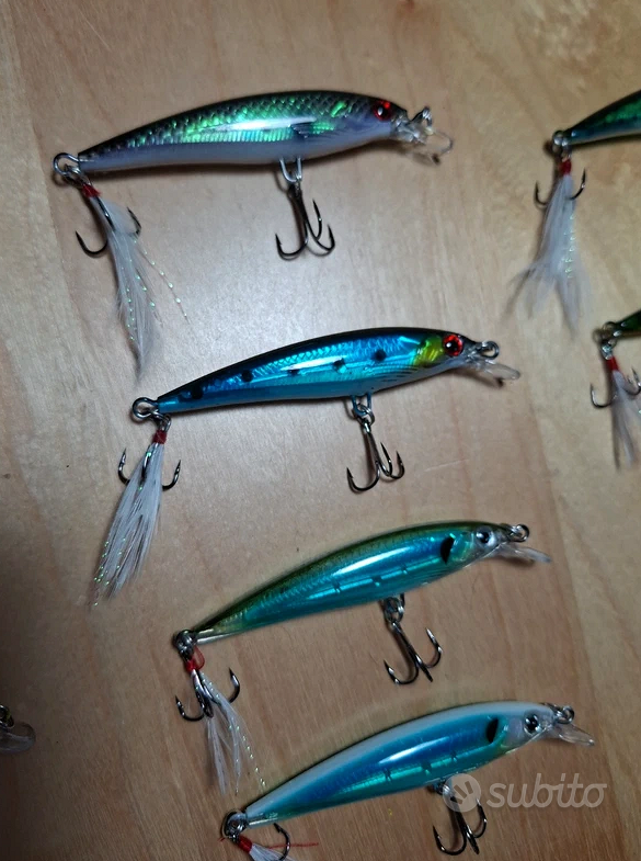 Lotto 200x Minnow Esca Non Verniciata Plastica Vuota – 12cm/12g Con Sonaglio – Personalizzabile