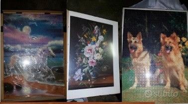 3 Puzzle completi, con cornice a giorno