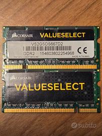 Corsair  DDR2 2gb value select sodimm