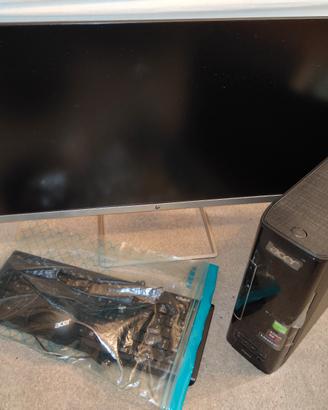 monitor HP 24" FHD + PC fisso Acer Aspire X 