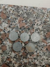 cinque 10 lire monete