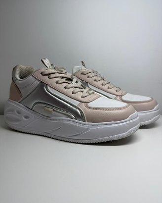 Buffalo Flat Smpl – Bianche, Rosa & Argento (41)