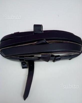 Caschetto Ciclismo Vintage Pelle Nera Originale