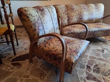 Divano e poltrone Art decò anni '50