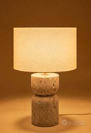 lampada da tavolo in pietra naturale 
