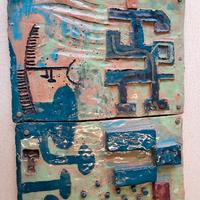 Pannello Ceramica Astratta Modernista 