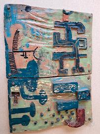 Pannello Ceramica Astratta Modernista 