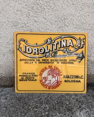 Grossa insegna pubblicitaria Idrolitina