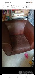 Poltrona in pelle