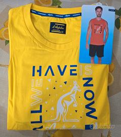 Completo o Pigiama Uomo Australian T.M Giallo e 