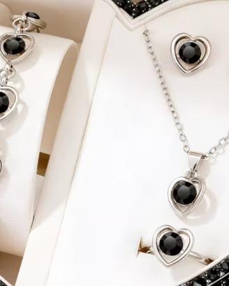 Parure Collana Bracciale Orecchini Anello