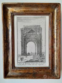 Arco Augusto Rimini Incisione Orig Cornice del 700