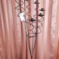 Candelabro da terra nero portacandele ferro