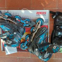 pattini in linea ragazzo/a più protezioni Roces