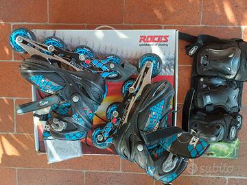 pattini in linea ragazzo/a più protezioni Roces