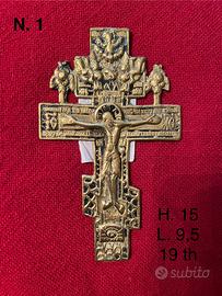 Icona russa - Croce ortossa - Cristo Crocifisso