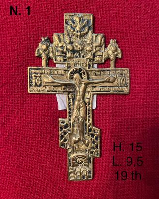 Icona russa - Croce ortossa - Cristo Crocifisso