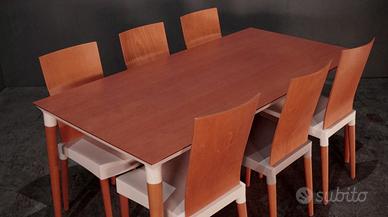 KARTELL - Tavolo e 6 sedie MISS TRIP design STARCK