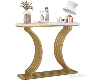 Consolle in metallo dorato